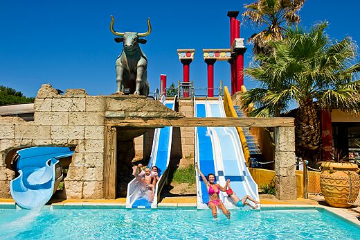 Zwembad en waterglijbanen CAPFUN Mer et Soleil, Cap d'Agde (34).