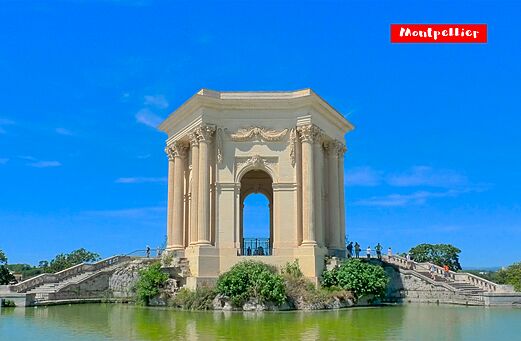 Historisch monument Château d'eau du Peyrou te bezoeken in Montpellier, Occitanië.
