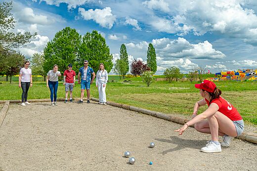 Jeu de boules op camping CAPFUN Mirabelle in VOLSTROFF (57).