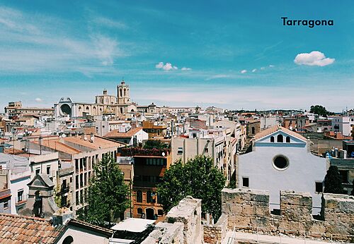 Panoramisch uitzicht op de historische stad Tarragona, Catalonië, Spanje.