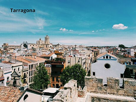 Panoramisch uitzicht op de historische stad Tarragona, Spanje.