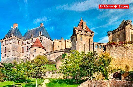Kasteel van Biron, historisch monument te bezoeken nabij Biron in de Dordogne.