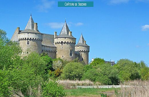Kasteel van Suscinio, middeleeuws fort te bezoeken nabij Sarzeau, Morbihan.