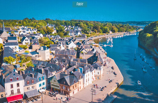 Haven van Saint-Goustan in Auray, charmante historische stad in Bretagne.