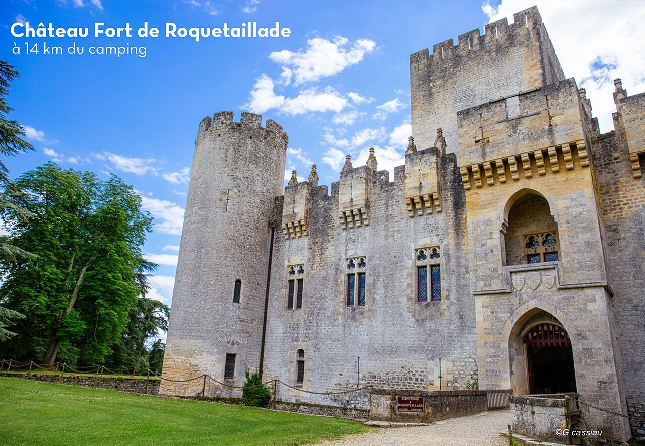 Kasteel Fort de Roquetaillade, historisch monument nabij Bazas, Gironde.