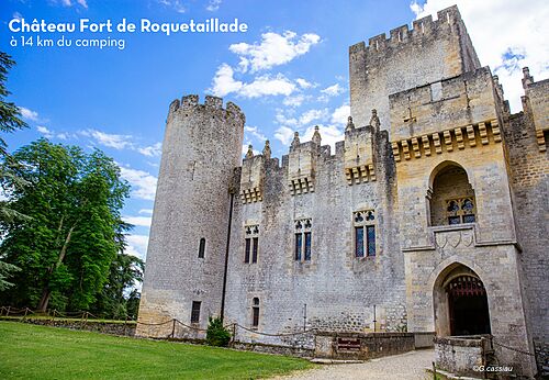 Château Fort de Roquetaillade, indrukwekkend middeleeuws fort te bezoeken nabij Bazas.