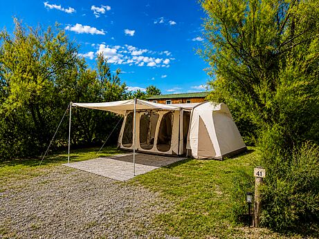 Ruime familietent op campingplaats CLICOCHIC Paradou in Marseillan-Plage (34)