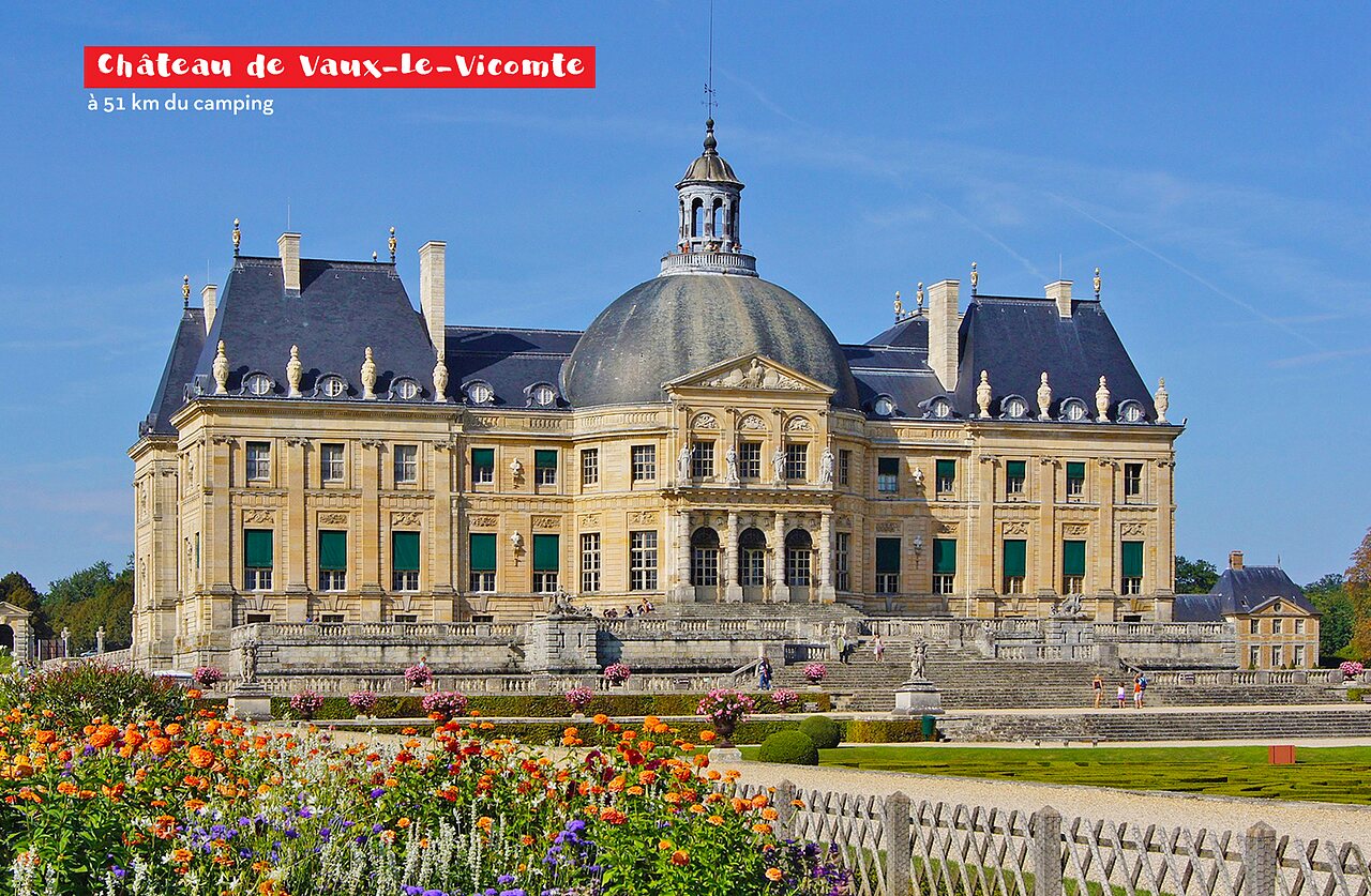 Kasteel van Vaux-le-Vicomte, prachtig historisch monument nabij Melun in Seine-et-Marne.