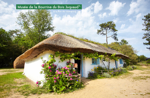 Museum Bourrine du Bois Juquaud, traditioneel huis te bezoeken in de Vendée.