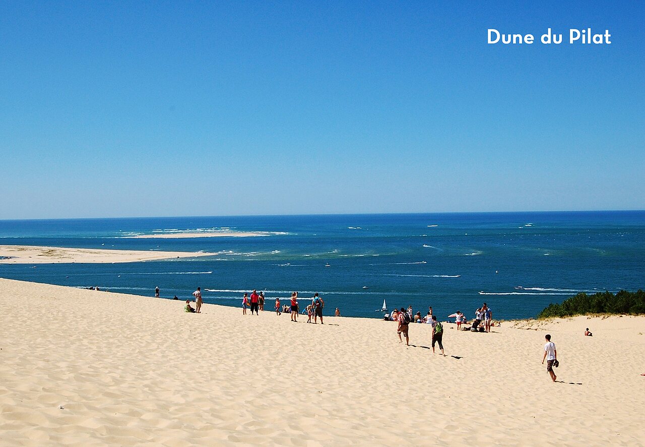 Dune du Pilat, uitzonderlijke natuurlijke site te bezoeken nabij Cazaux, Gironde.