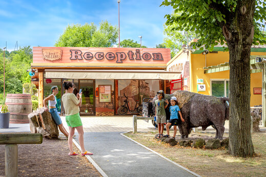 Receptie western, bizonbeeld, bij CAPFUN Ranch des Volcans, Chatel-Guyon.