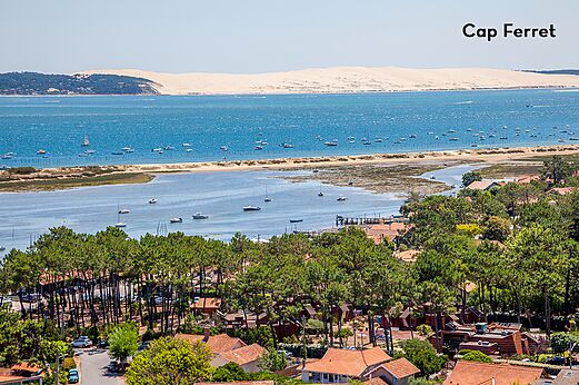 Panoramisch uitzicht op Cap Ferret en de Dune du Pilat, nabij Lanton.