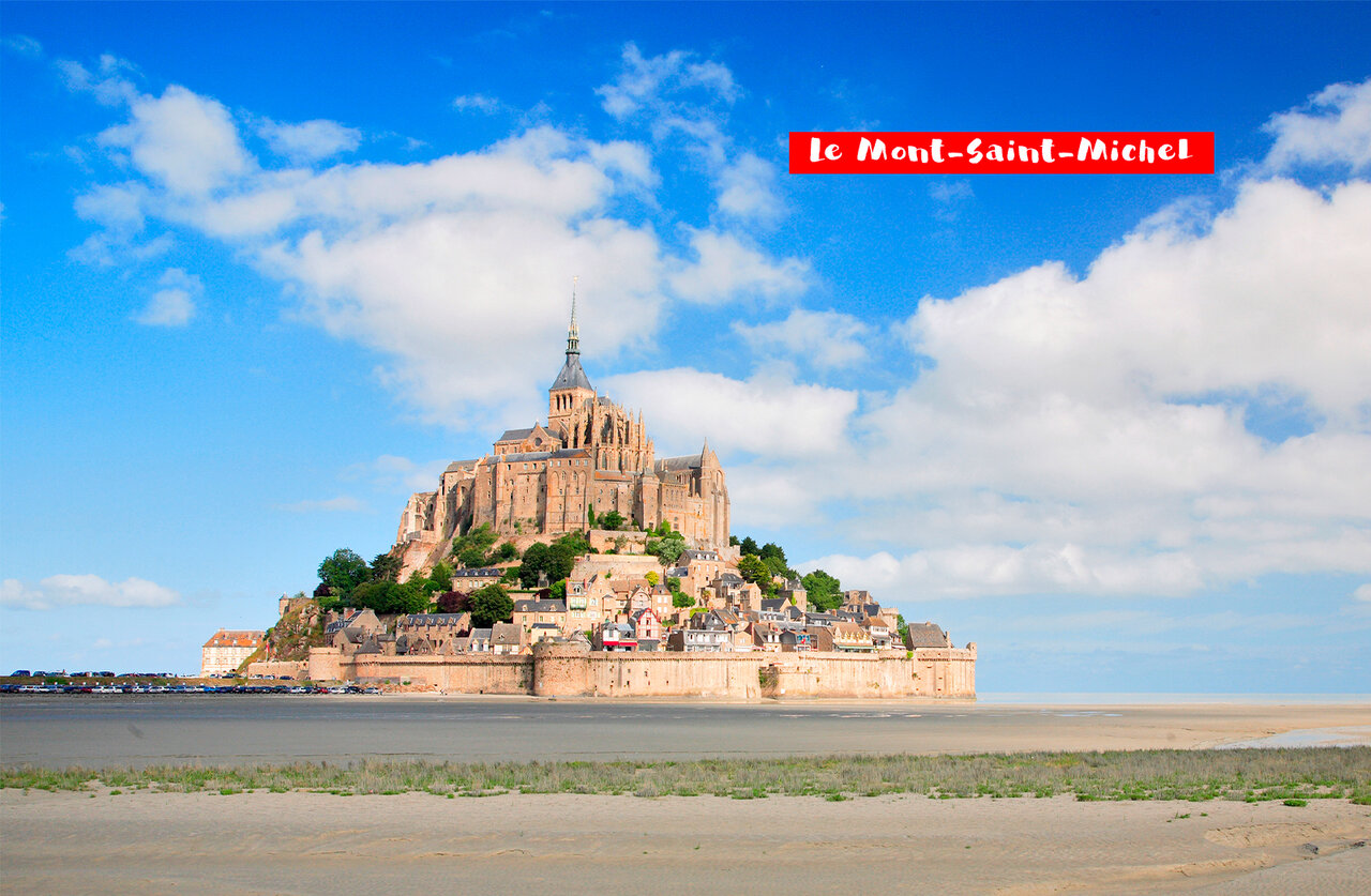 Mont Saint-Michel, iconische toeristische trekpleister nabij de camping in Normandi�.