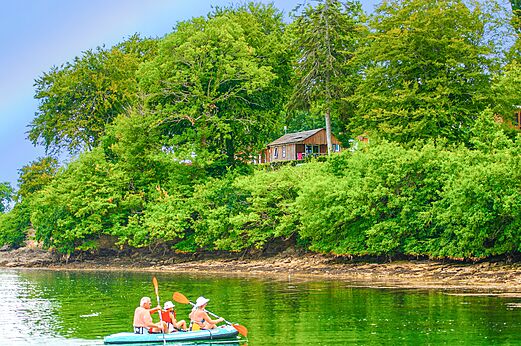 Familiekajak, natuur op camping CAPFUN Saint Laurent in LA FORET FOUESNANT (29).