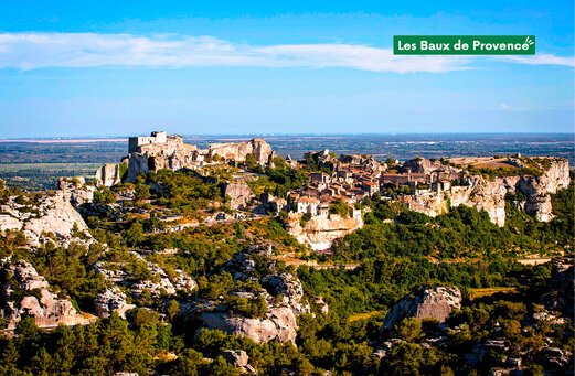 Middeleeuws dorp Les Baux de Provence met kasteelru�ne in de regio Provence-Alpes-C�te d'Azur.