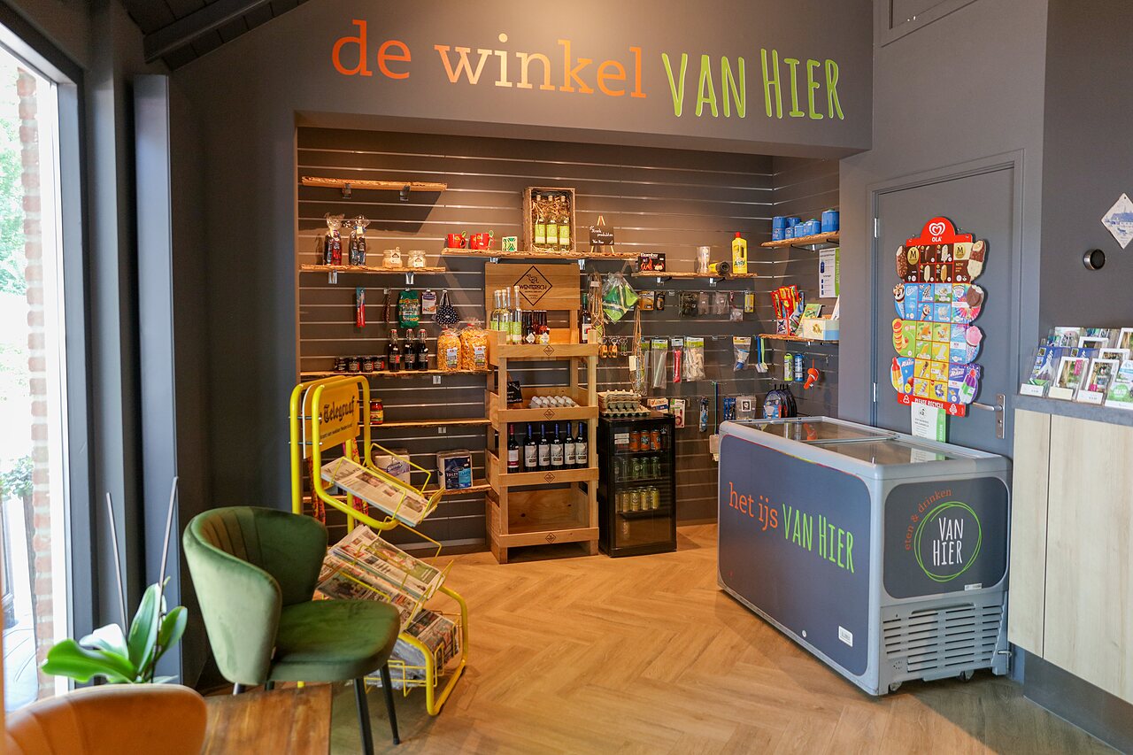 Campingwinkel met lokale producten en ijs op camping CAPFUN Wieskamp in Winterswijk Henxel.