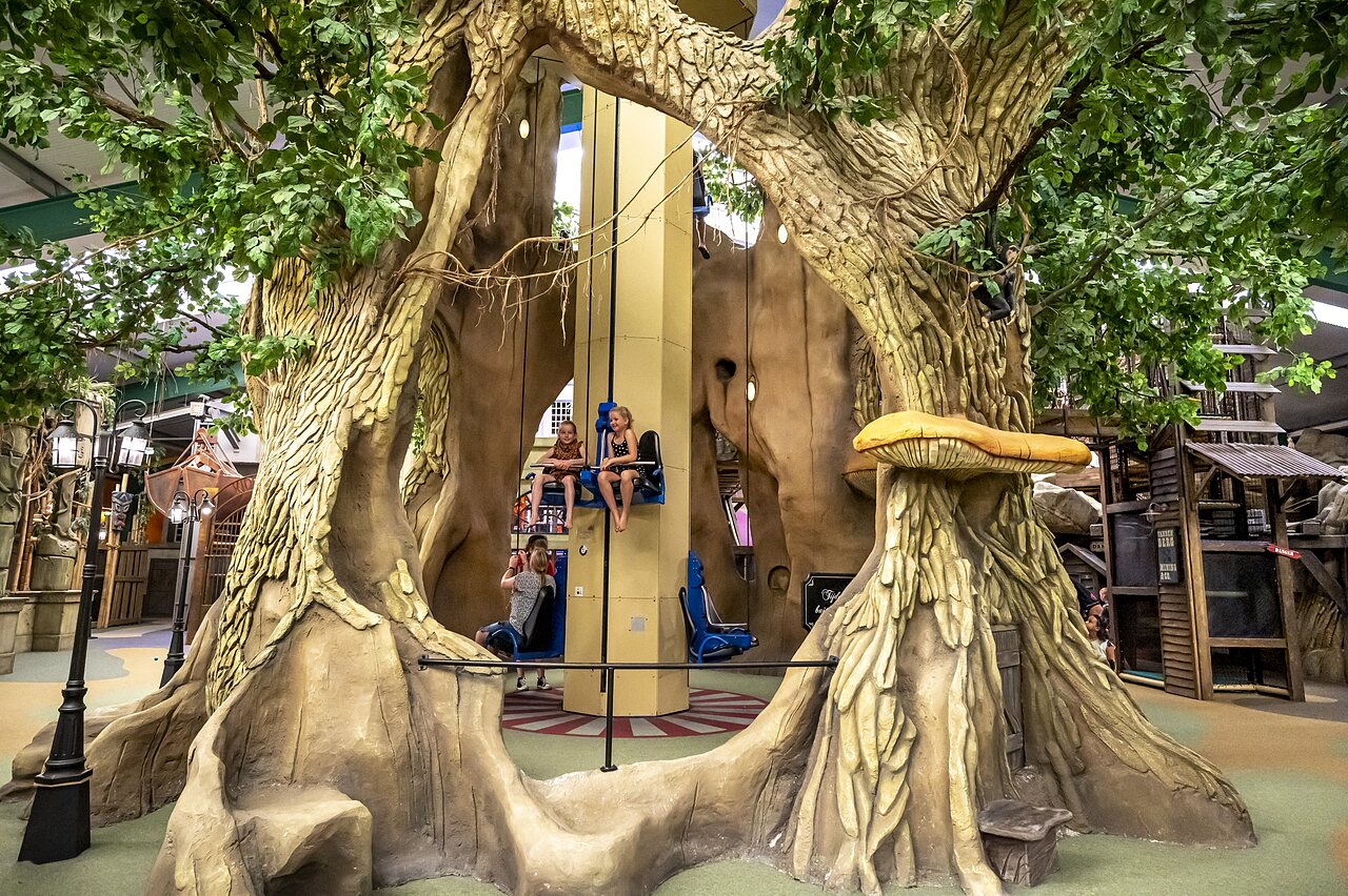 Verticale attractie kinderen, binnenspeeltuin CAPFUN Wondermolen Molenschot.